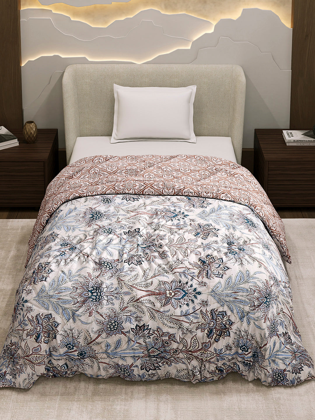 Printed Single Bed 3 Ply Comforter for AC Room - (Marvella)
