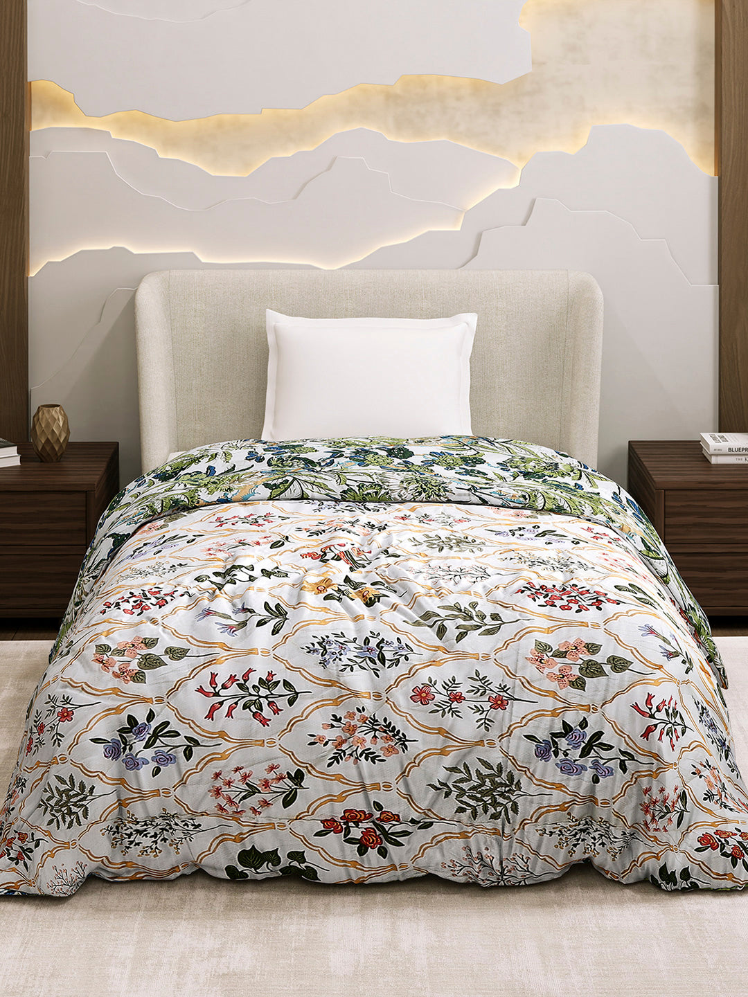 Printed Single Bed 3 Ply Comforter for AC Room - (Marvella)