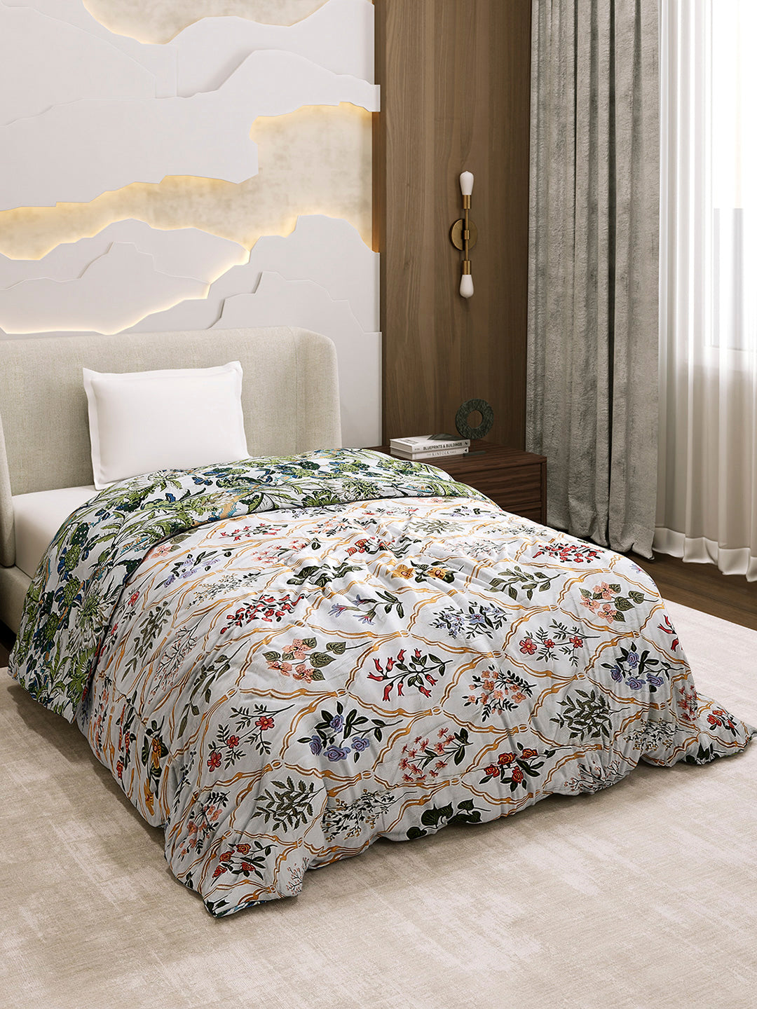 Printed Single Bed 3 Ply Comforter for AC Room - (Marvella)