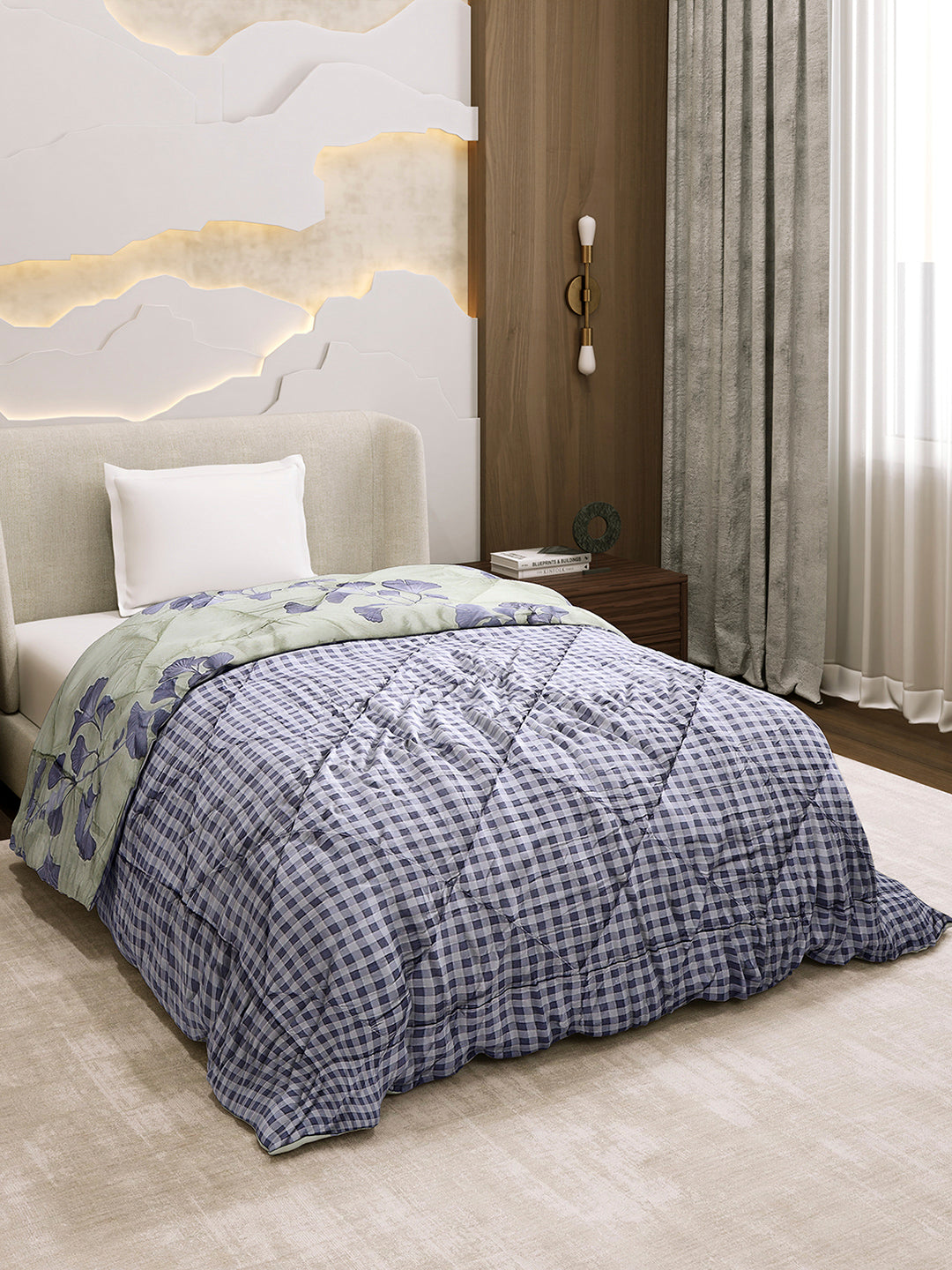 Printed Single Bed 3 Ply Comforter for AC Room - (Marvella)