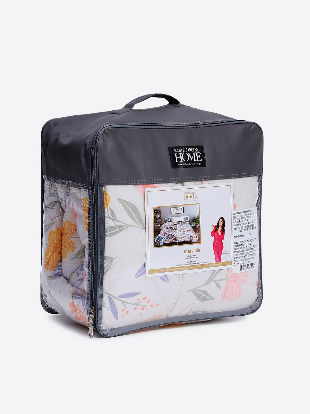 Printed Single Bed 3 Ply Comforter for AC Room - (Marvella)