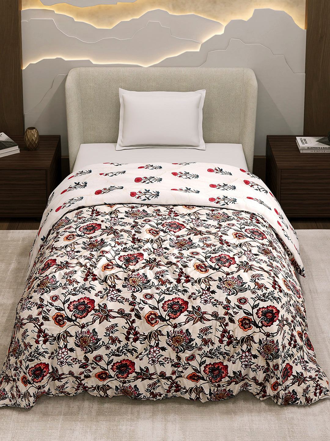 Printed Single Bed 3 Ply Comforter for AC Room - (Marvella)