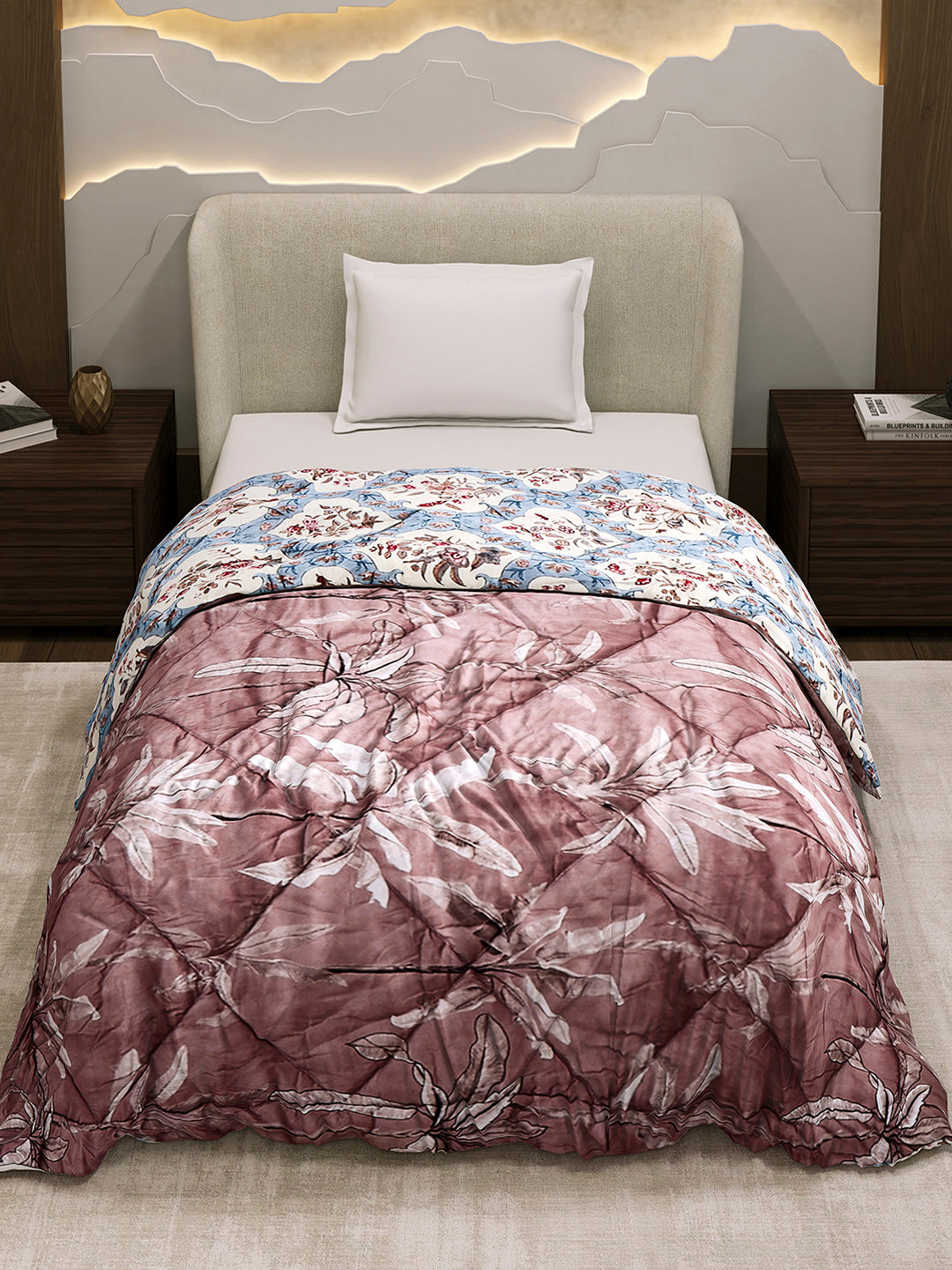 Printed Single Bed 3 Ply Comforter for AC Room - (Marvella)