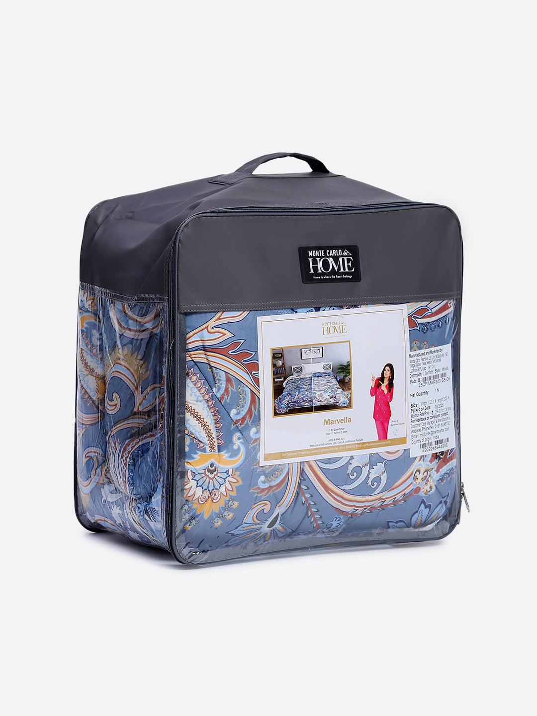 Printed Single Bed 3 Ply Comforter for AC Room - (Marvella)