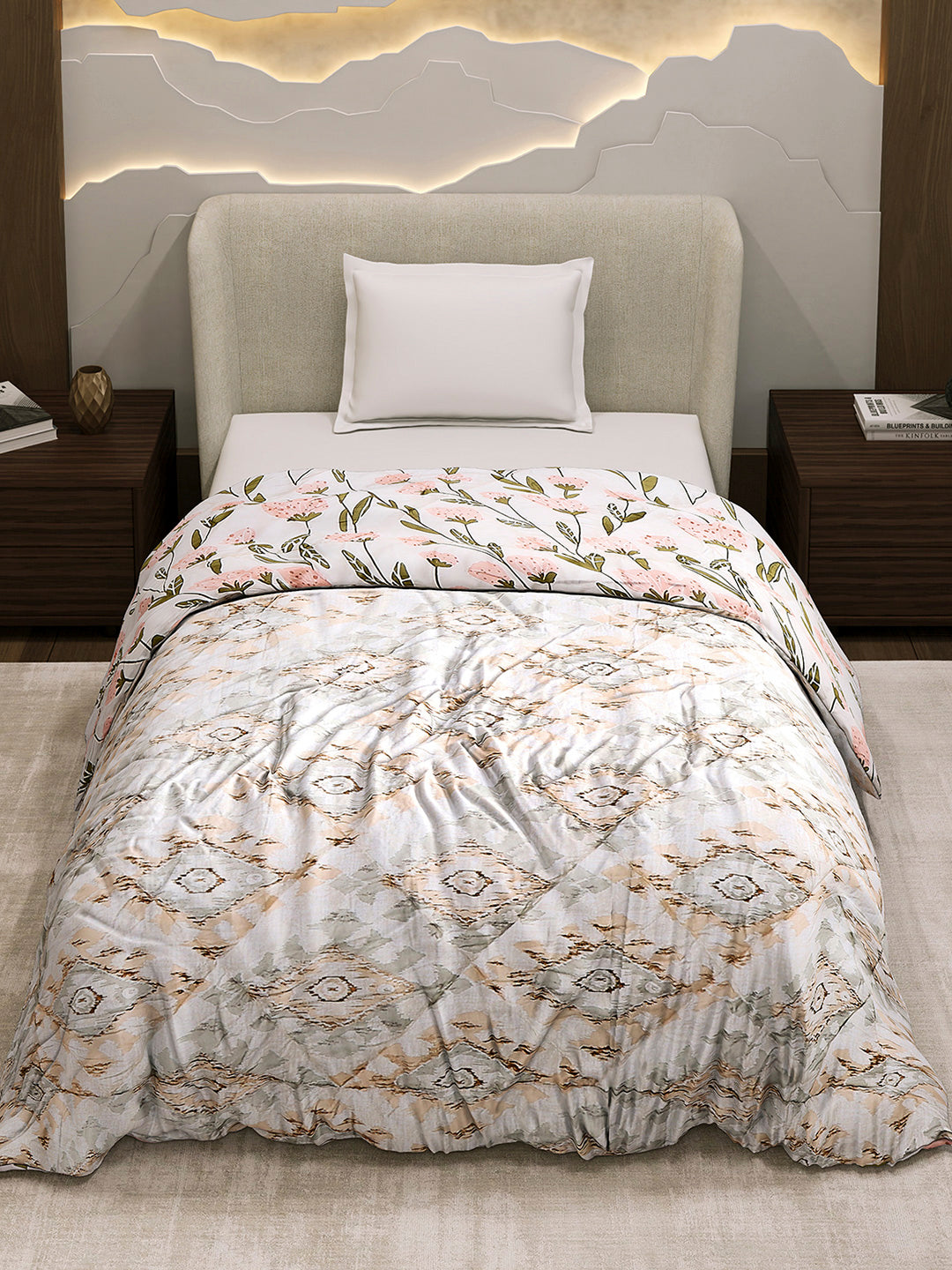 Printed Single Bed 3 Ply Comforter for AC Room - (Marvella)