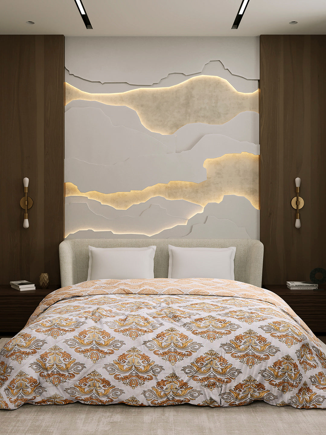 Printed Double Bed 3 Ply Comforter for AC Room - (Marvella)