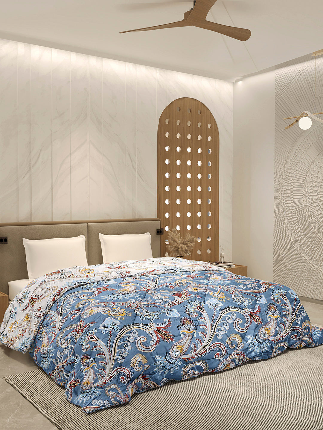 Printed Double Bed 3 Ply Comforter for AC Room - (Marvella)