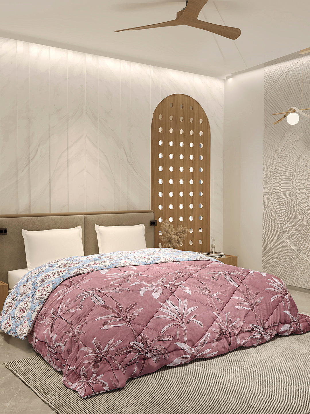 Printed Double Bed 3 Ply Comforter for AC Room - (Marvella)