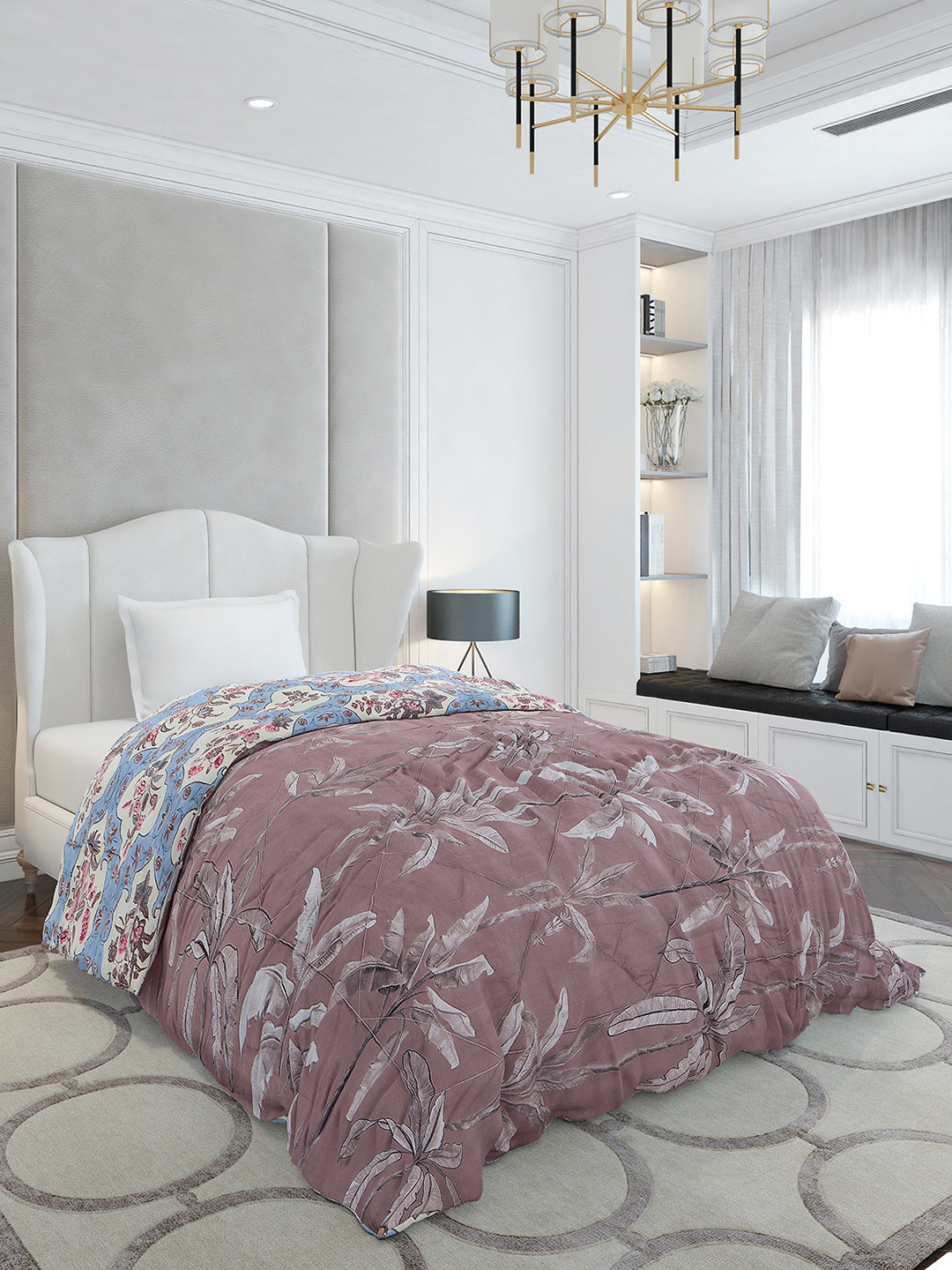 Printed Single Bed 120 GSM Comforter for AC Room - (Marvla)