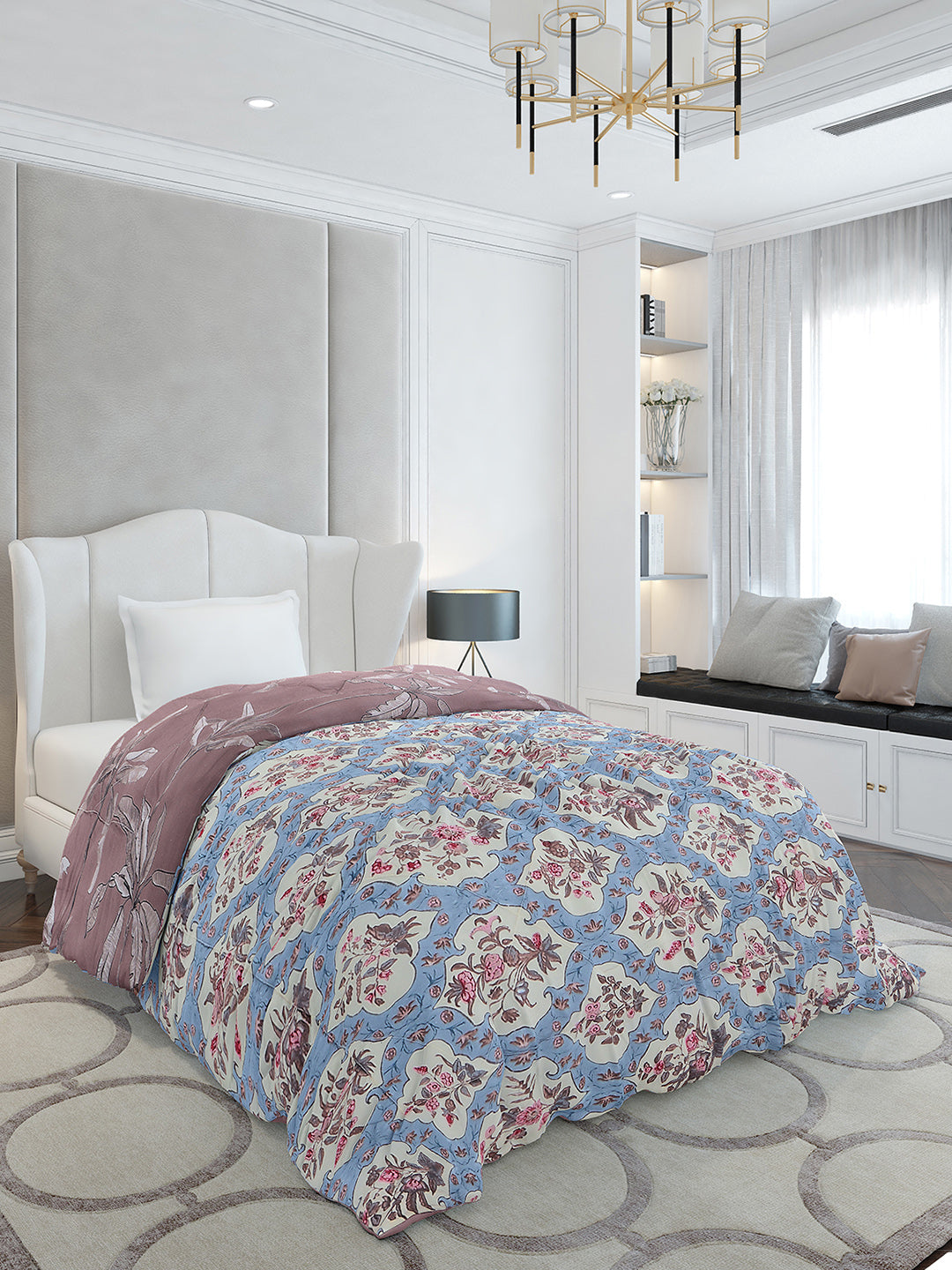 Printed Single Bed 120 GSM Comforter for AC Room - (Marvla)