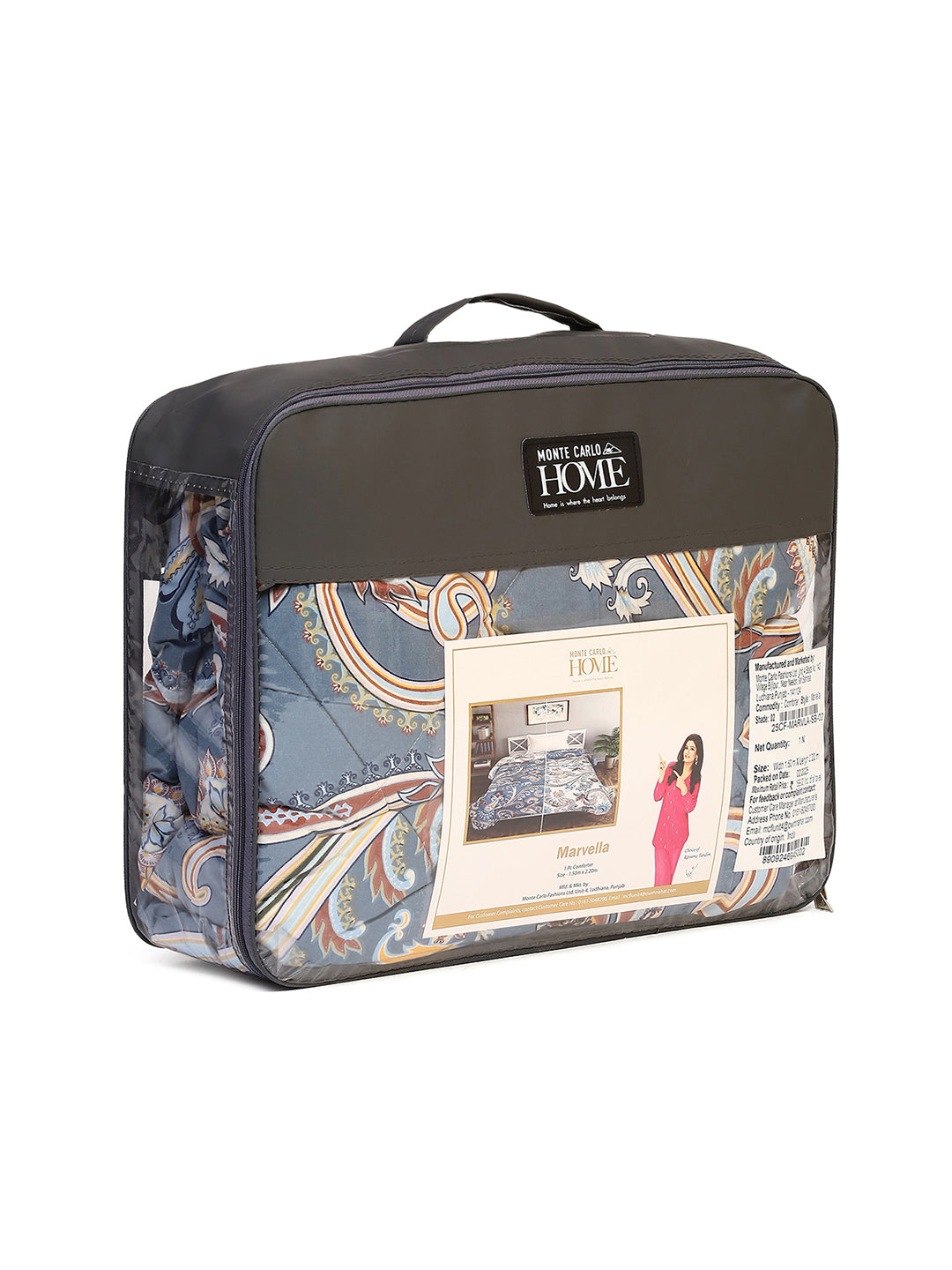 Printed Single Bed 120 GSM Comforter for AC Room - (Marvla)