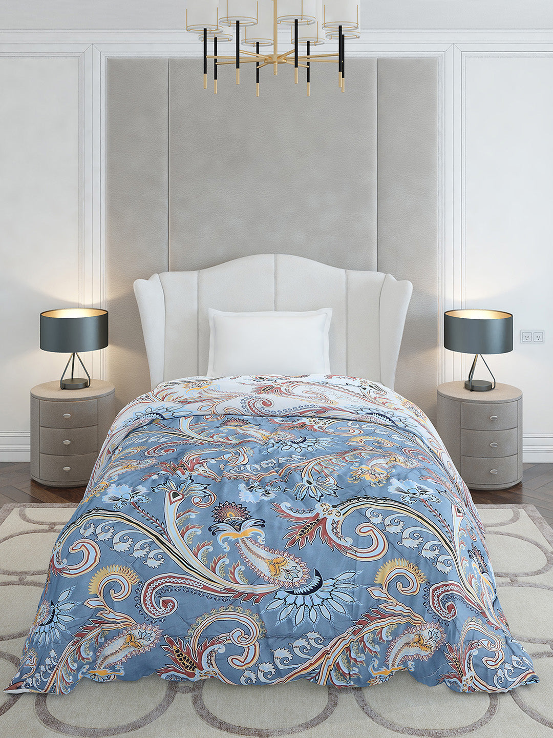 Printed Single Bed 120 GSM Comforter for AC Room - (Marvla)