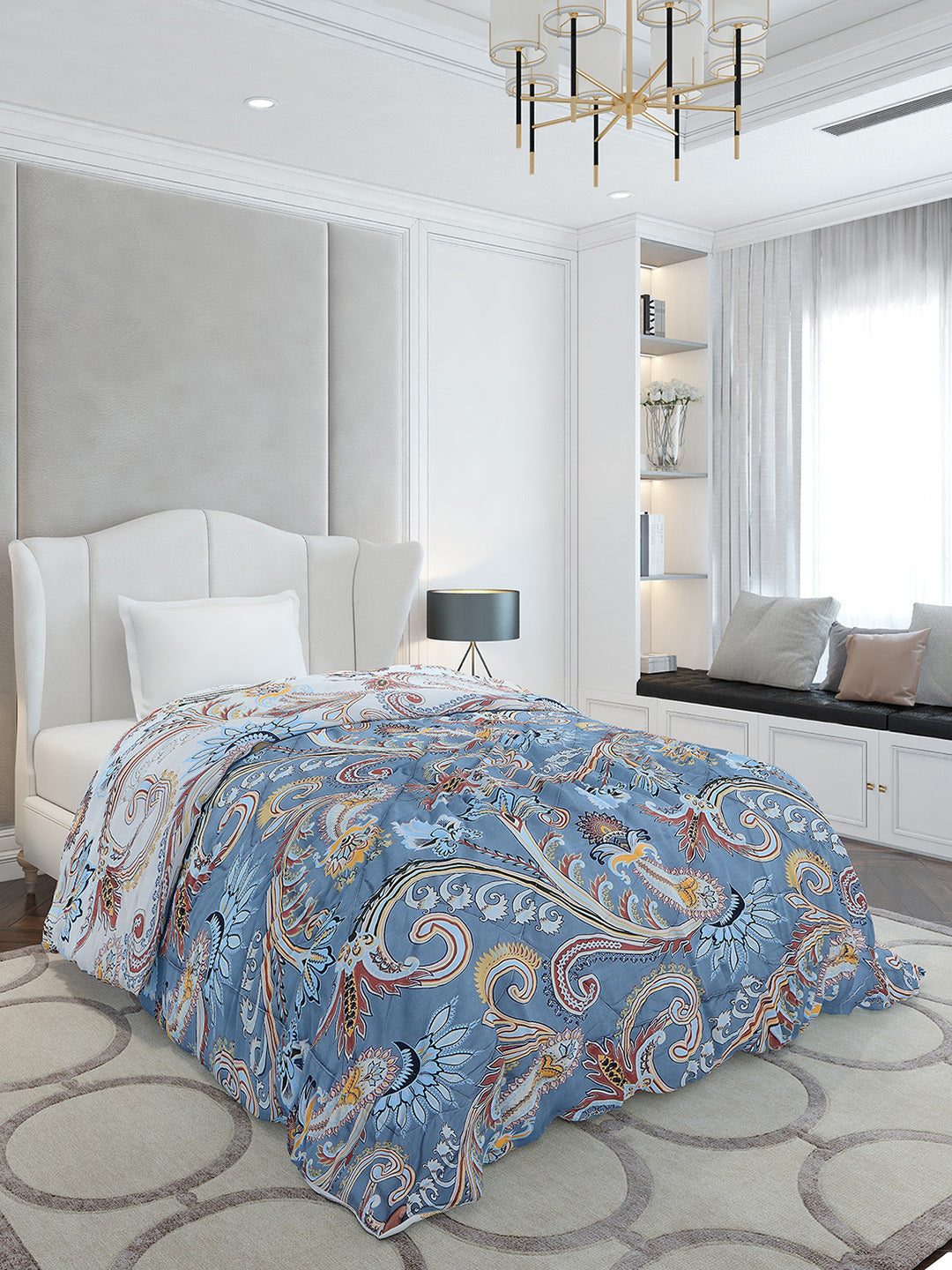 Printed Single Bed 120 GSM Comforter for AC Room - (Marvla)