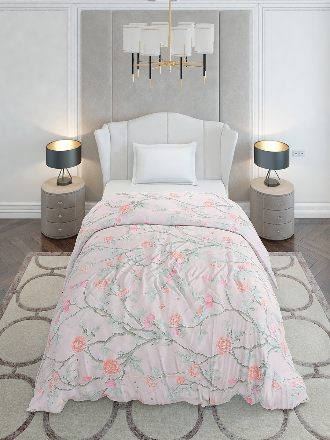 Printed Single Bed 120 GSM Comforter for AC Room - (Marvla)