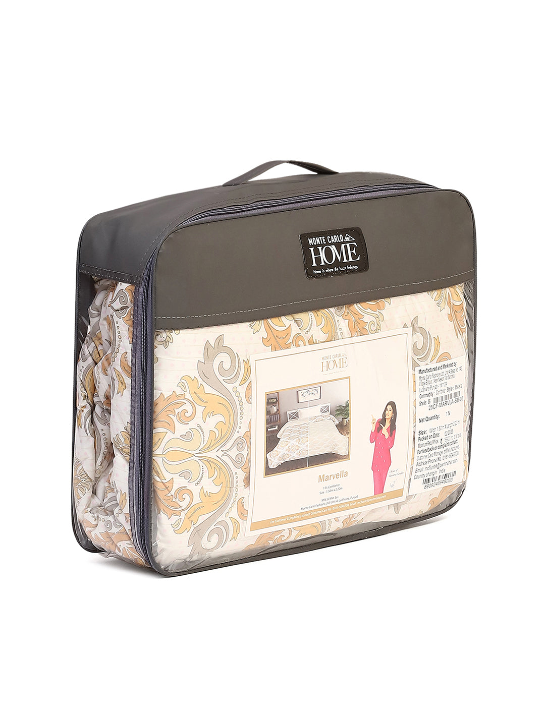 Printed Single Bed 120 GSM Comforter for AC Room - (Marvla)