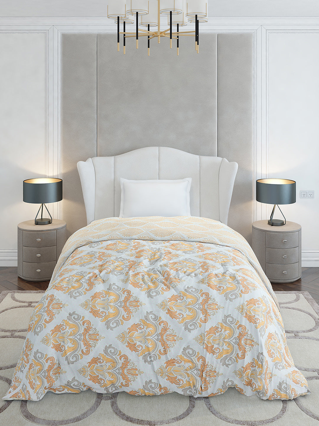 Printed Single Bed 120 GSM Comforter for AC Room - (Marvla)