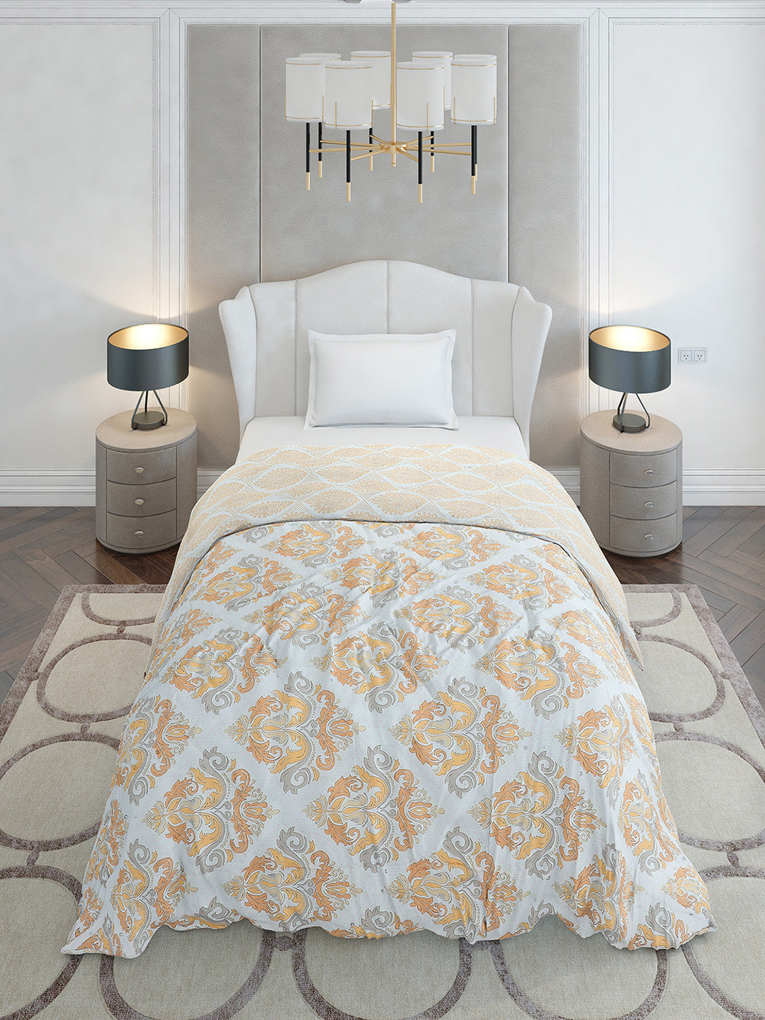 Printed Single Bed 120 GSM Comforter for AC Room - (Marvla)