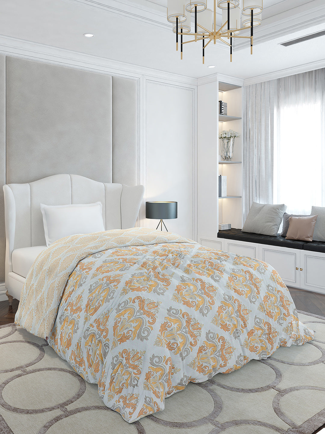 Printed Single Bed 120 GSM Comforter for AC Room - (Marvla)