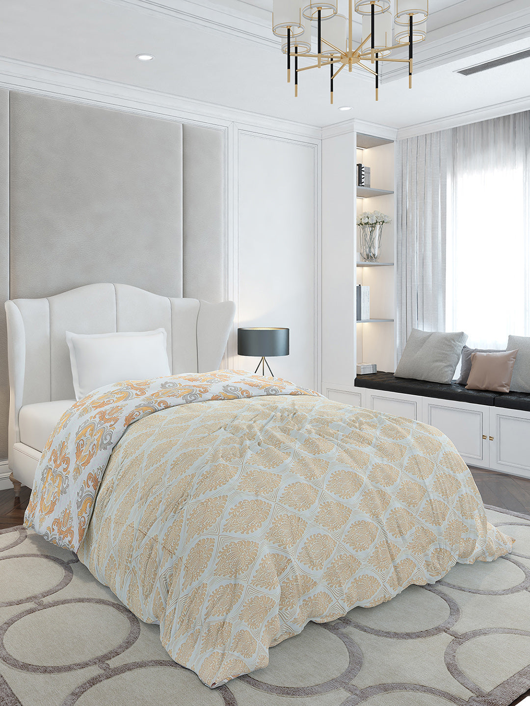 Printed Single Bed 120 GSM Comforter for AC Room - (Marvla)