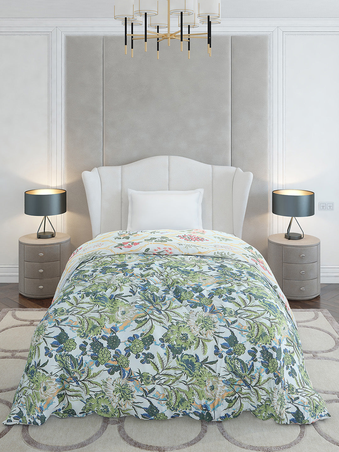 Printed Single Bed 120 GSM Comforter for AC Room - (Marvla)