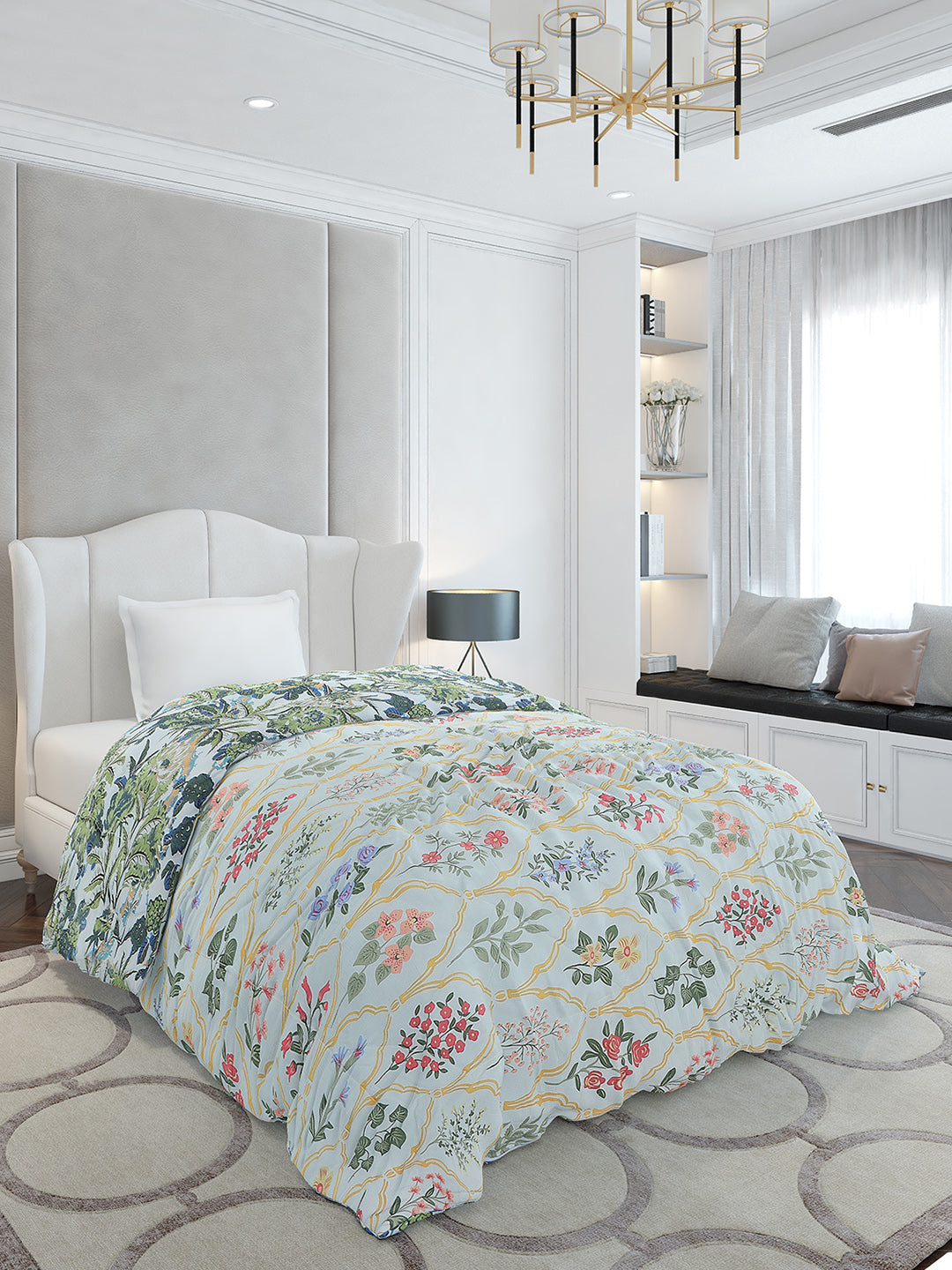 Printed Single Bed 120 GSM Comforter for AC Room - (Marvla)