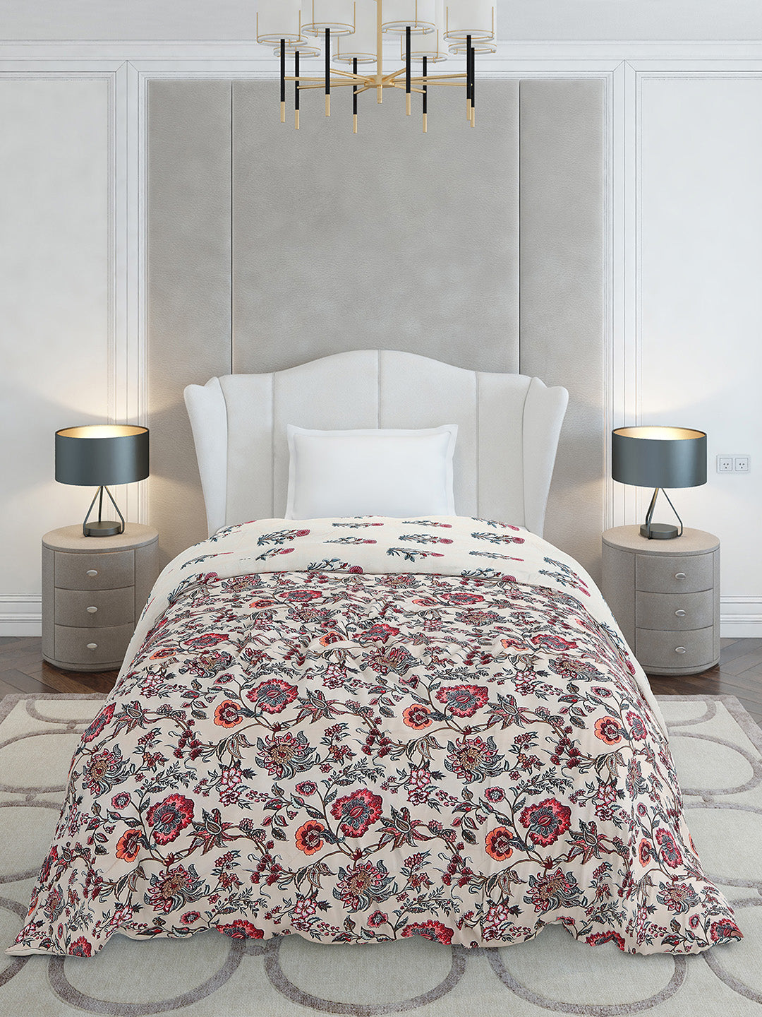 Printed Single Bed 120 GSM Comforter for AC Room - (Marvla)