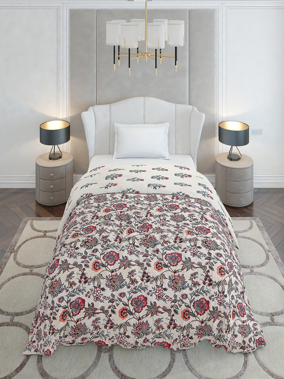 Printed Single Bed 120 GSM Comforter for AC Room - (Marvla)