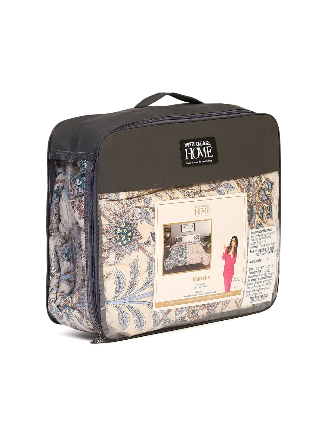 Printed Single Bed 120 GSM Comforter for AC Room - (Marvla)