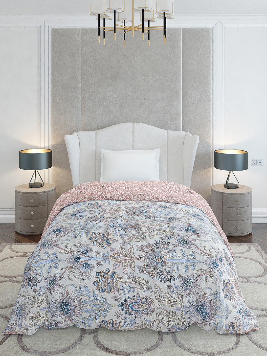 Printed Single Bed 120 GSM Comforter for AC Room - (Marvla)