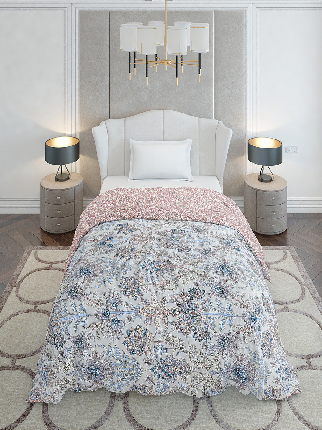 Printed Single Bed 120 GSM Comforter for AC Room - (Marvla)