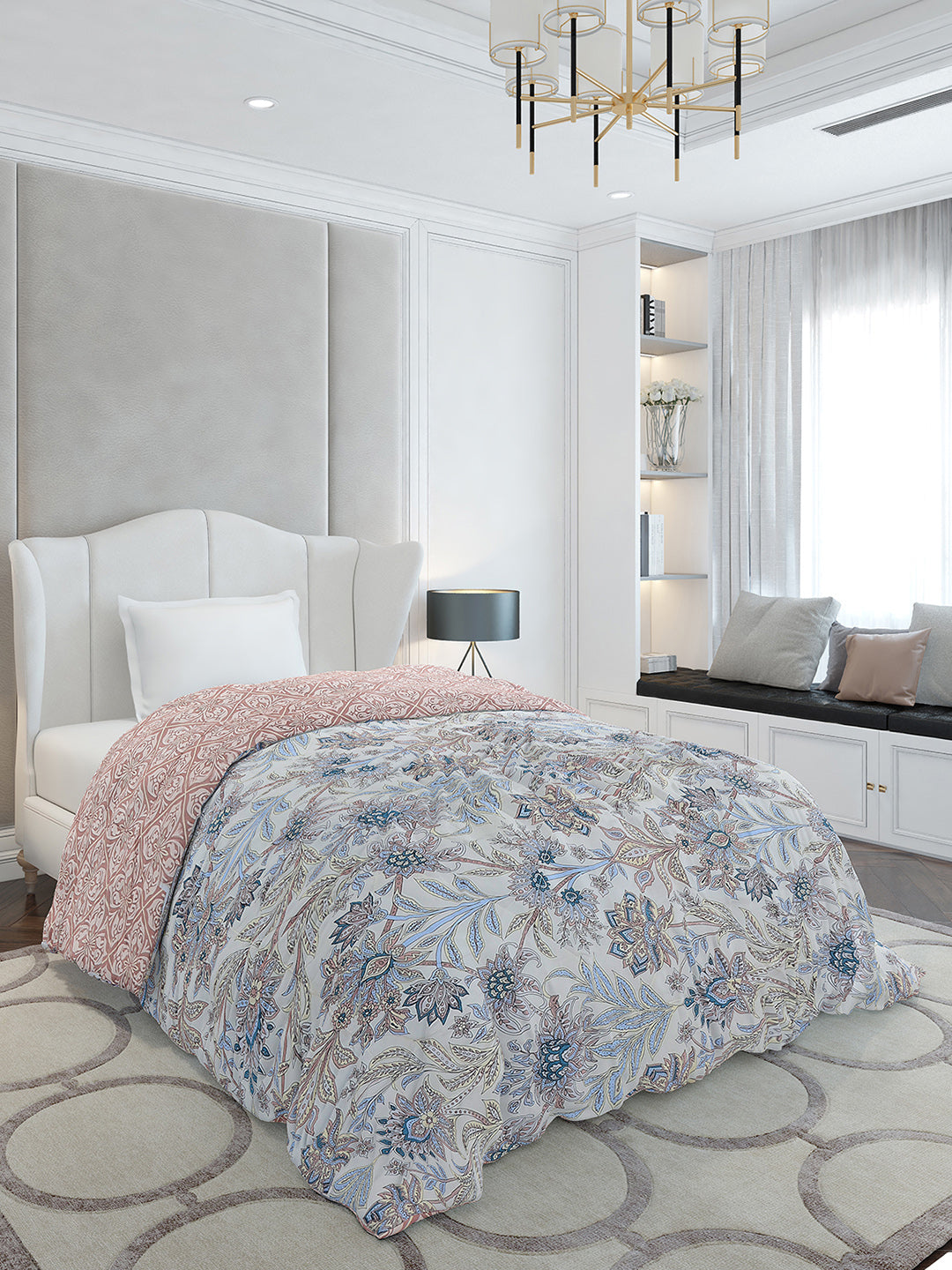 Printed Single Bed 120 GSM Comforter for AC Room - (Marvla)