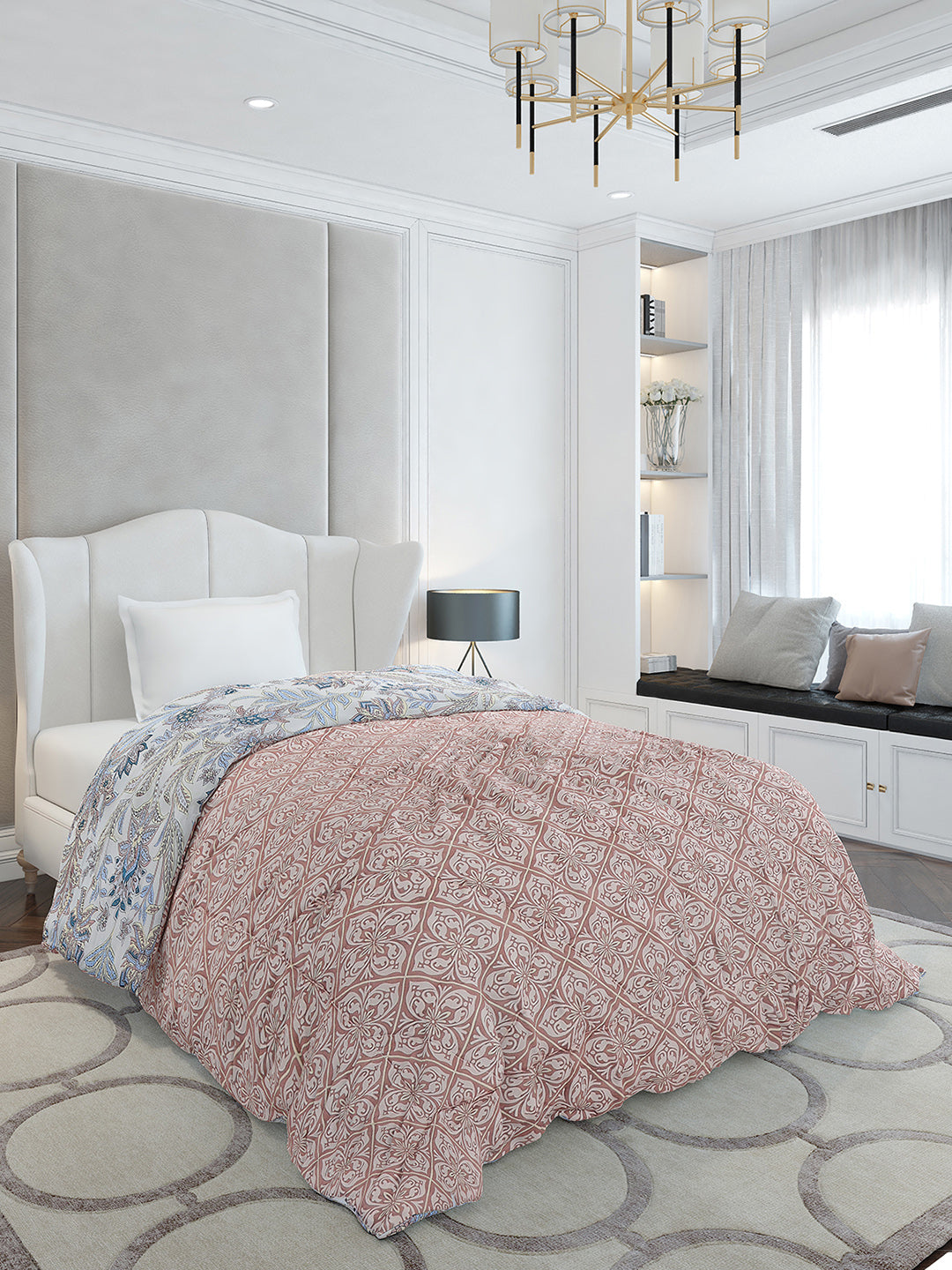 Printed Single Bed 120 GSM Comforter for AC Room - (Marvla)