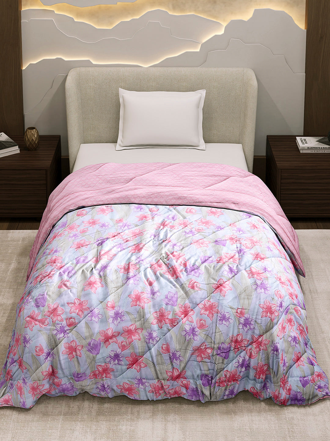Printed Single Bed 3 Ply Comforter for AC Room - (Marvella)