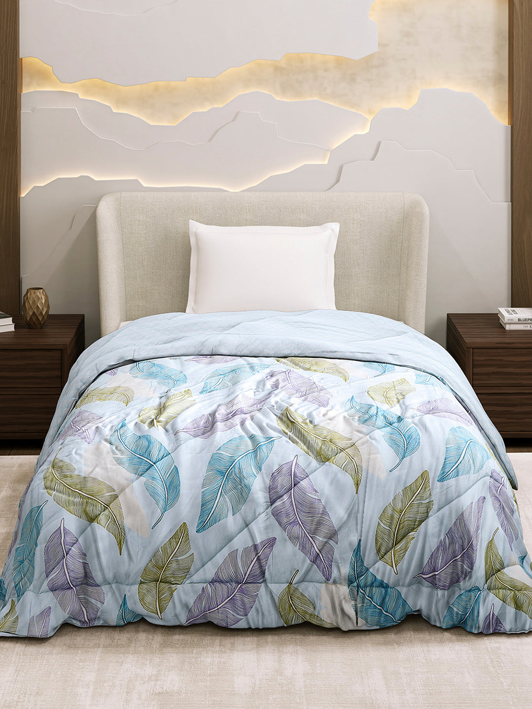 Printed Single Bed 3 Ply Comforter for AC Room - (Marvella)