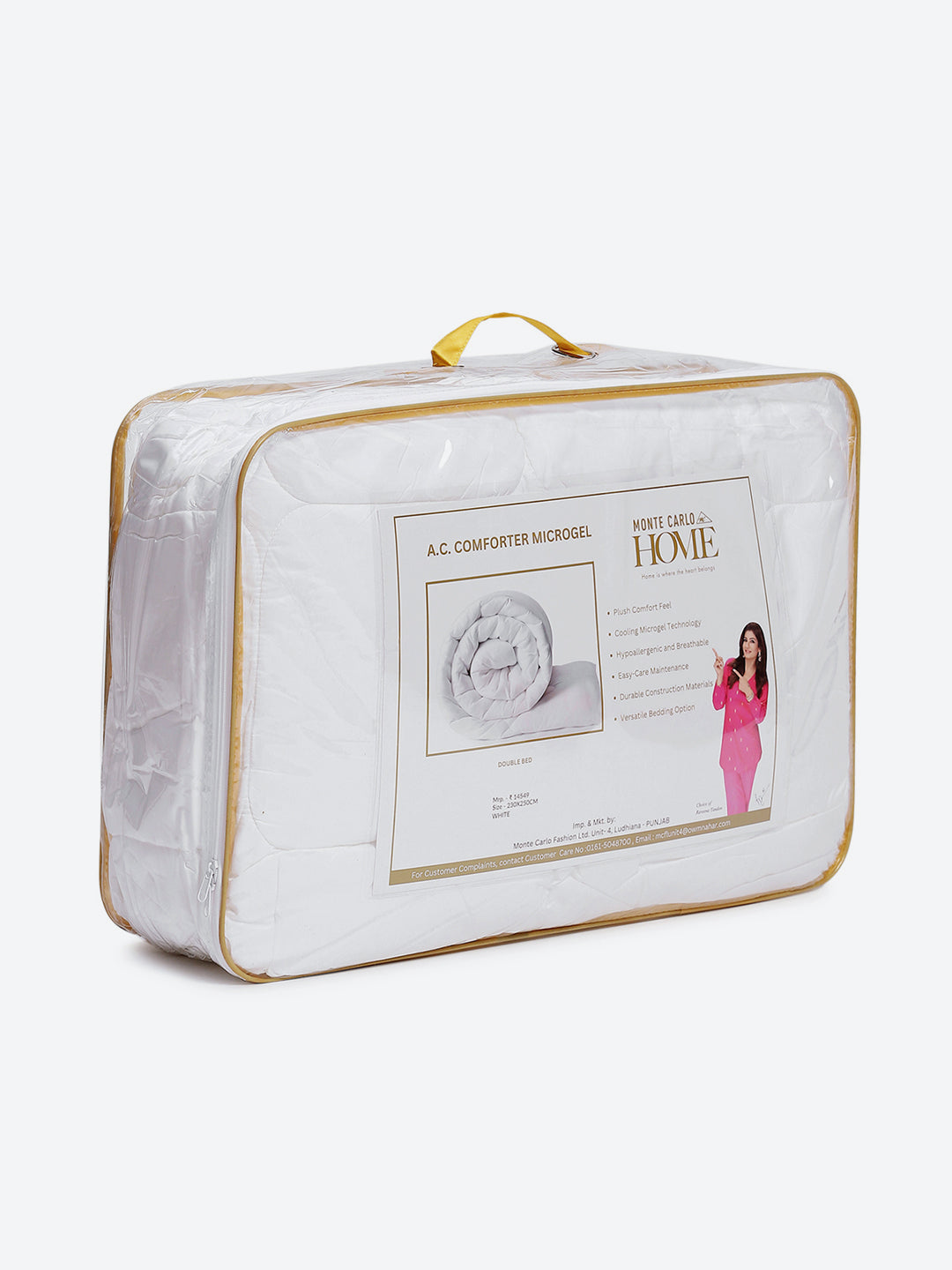 Solid Double Bed 233 GSM Comforter for AC Room (Microgel)