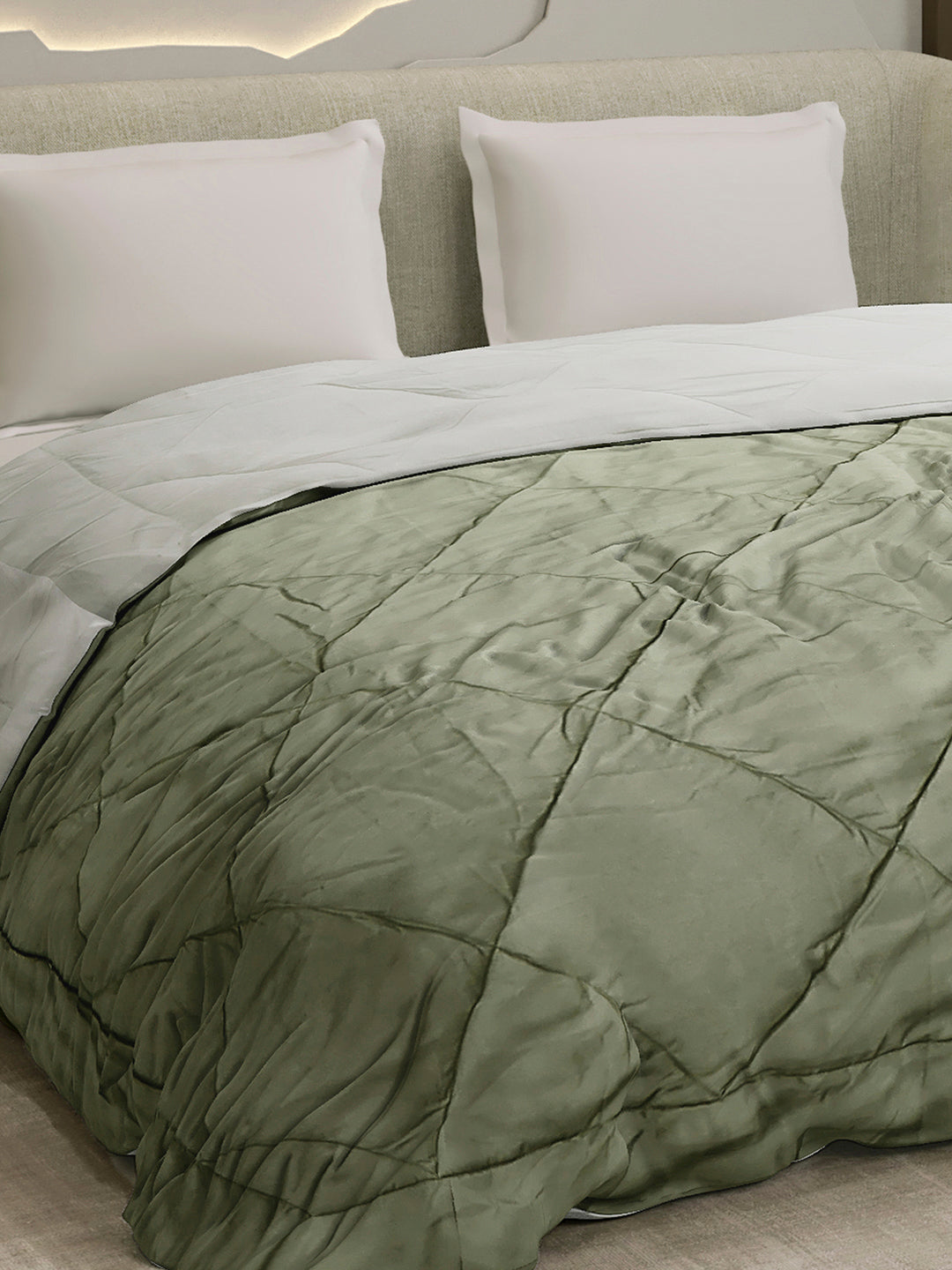 Solid Double Bed 3 Ply Comforter for AC Room - (Melange)