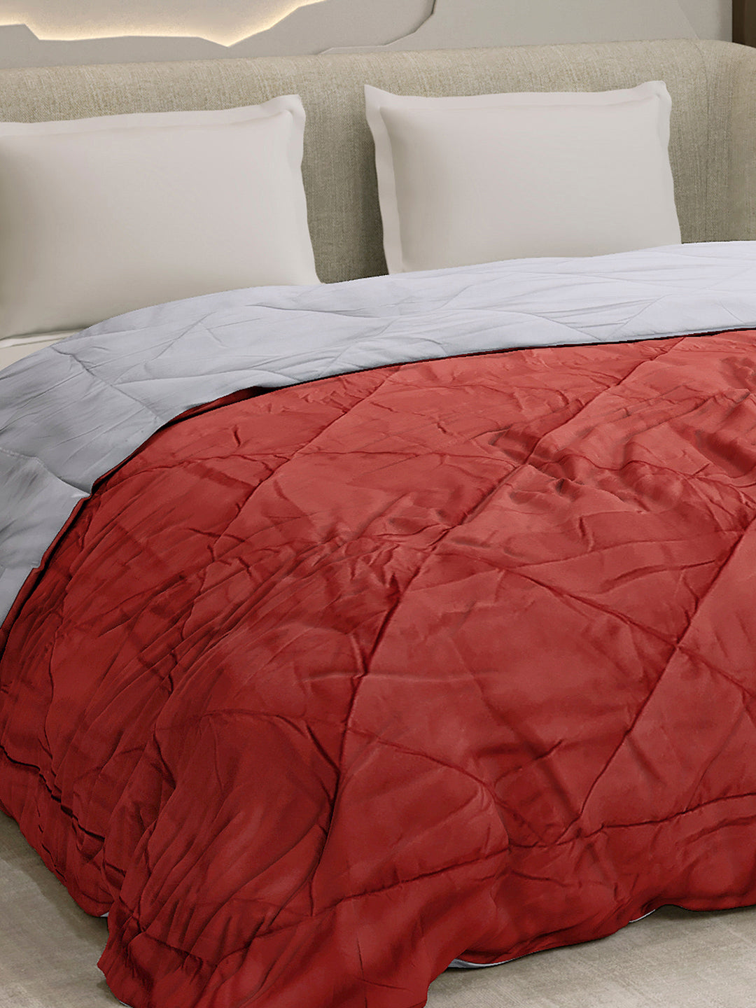 Solid Double Bed 3 Ply Comforter for AC Room - (Melange)