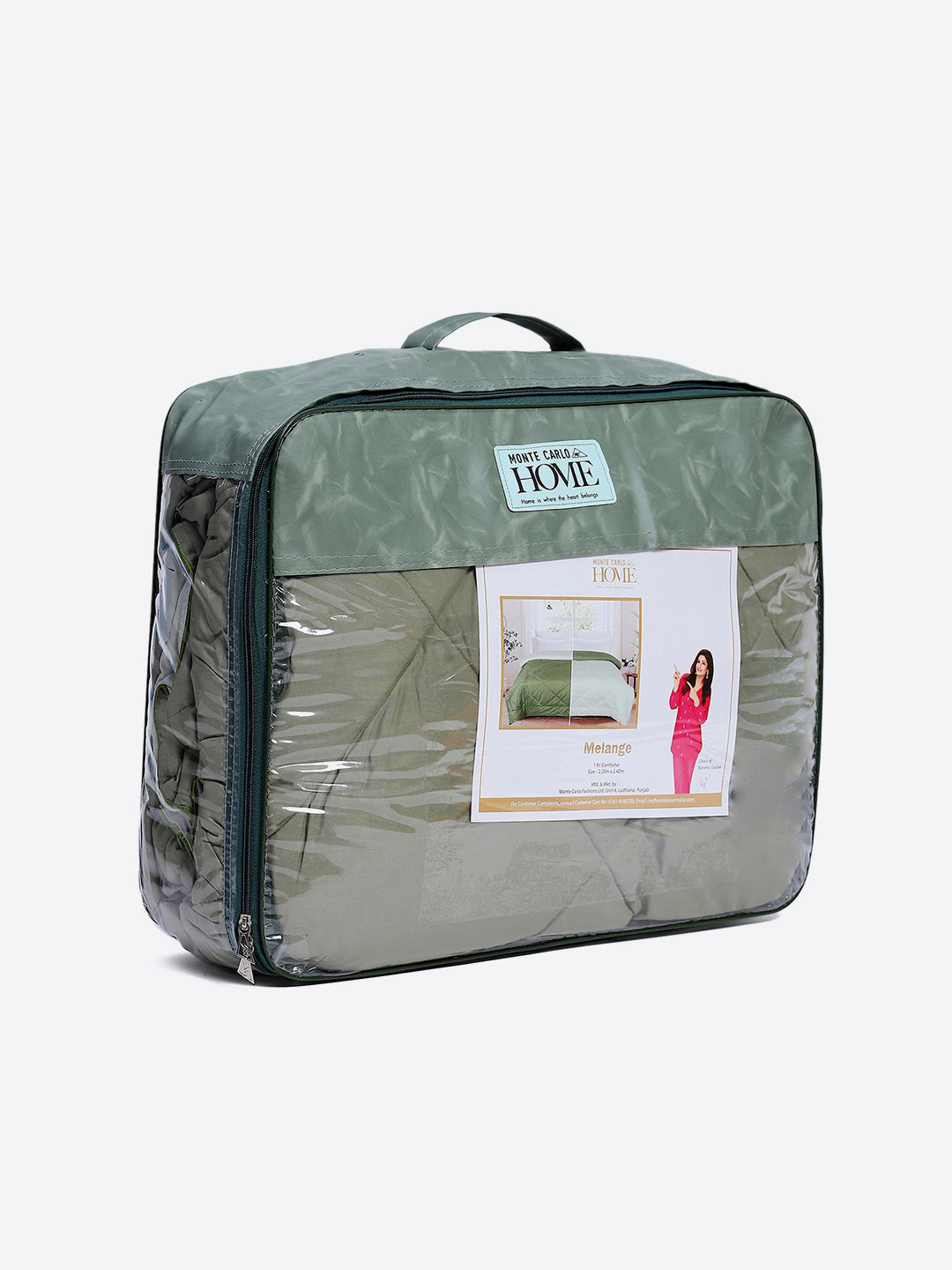 Solid Single Bed 3 Ply Comforter for AC Room - (Melange)