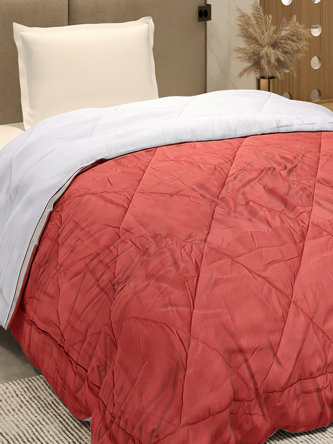 Solid Single Bed 3 Ply Comforter for AC Room - (Melange)