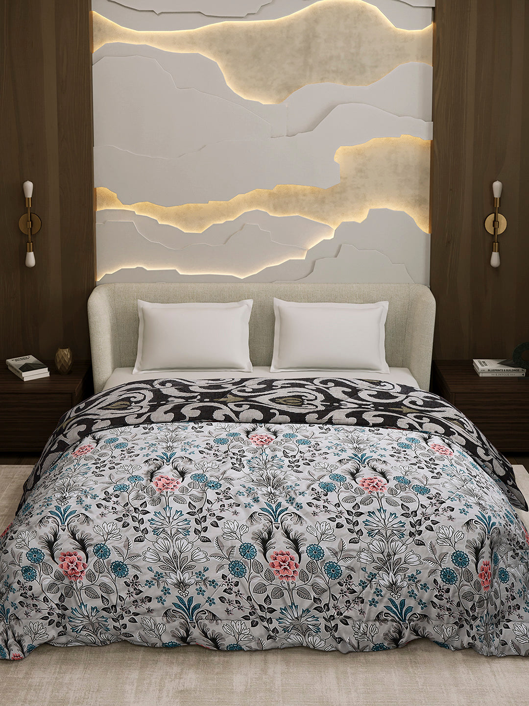 Printed Double Bed 3 Ply Comforter for AC Room - (Sanskriti)