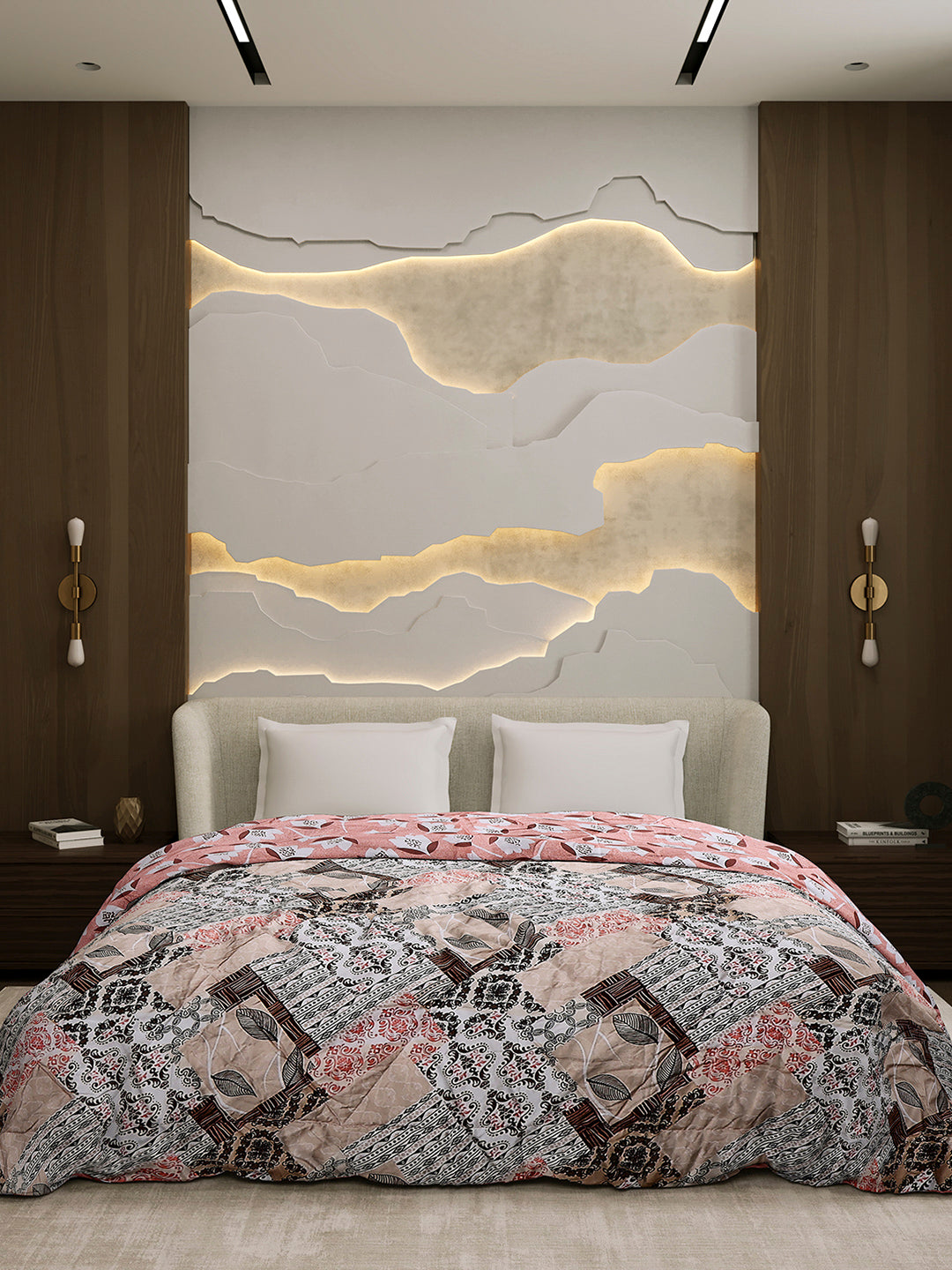 Printed Double Bed 3 Ply Comforter for AC Room - (Sanskriti)