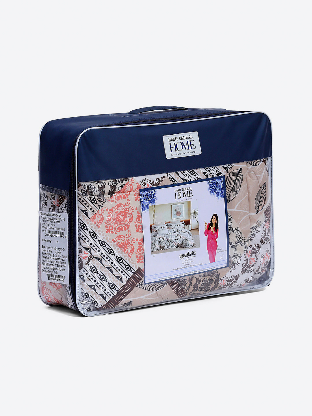 Printed Double Bed 3 Ply Comforter for AC Room - (Sanskriti)