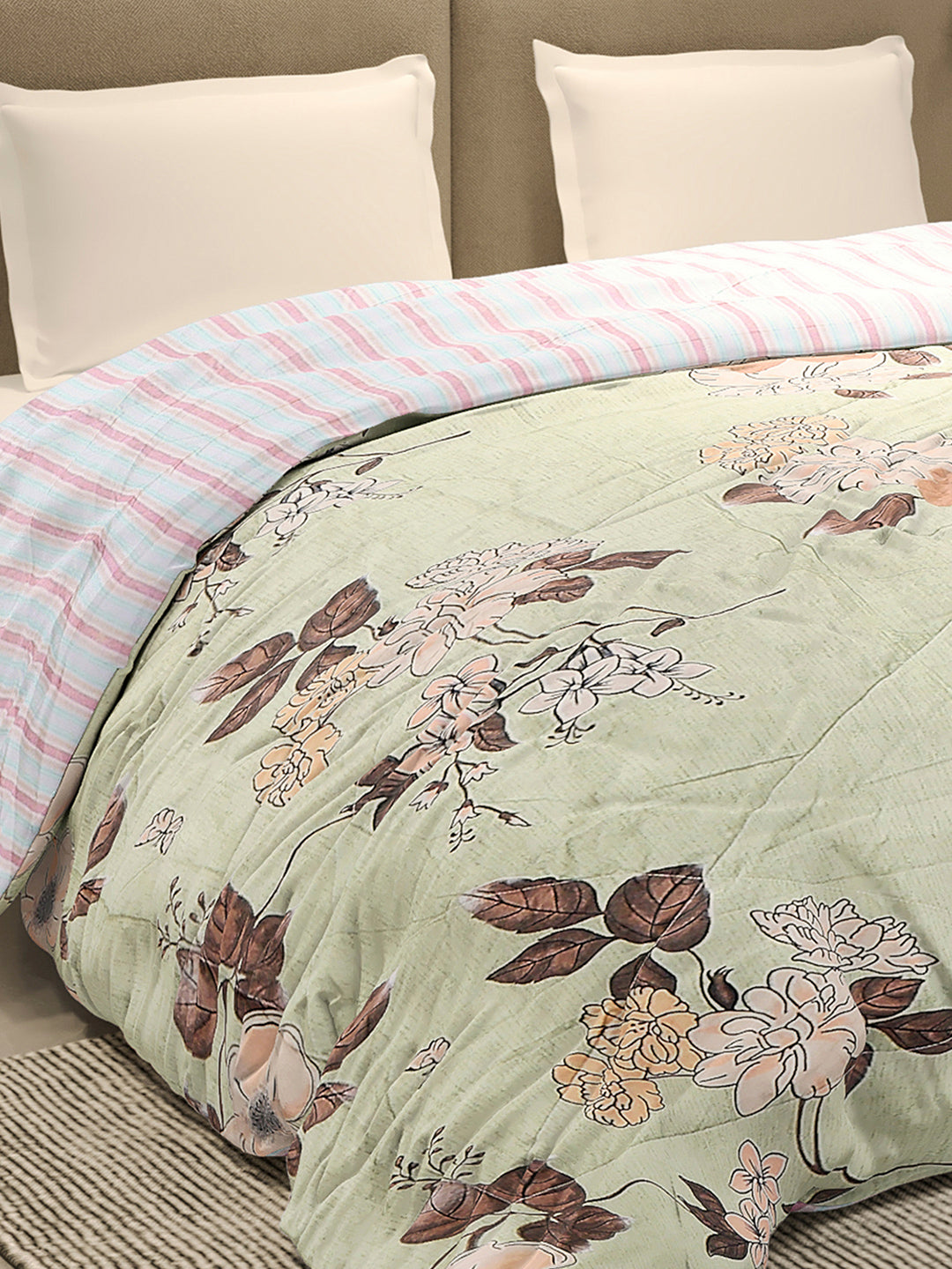 Printed Double Bed 3 Ply Comforter for AC Room - (Sanskriti)