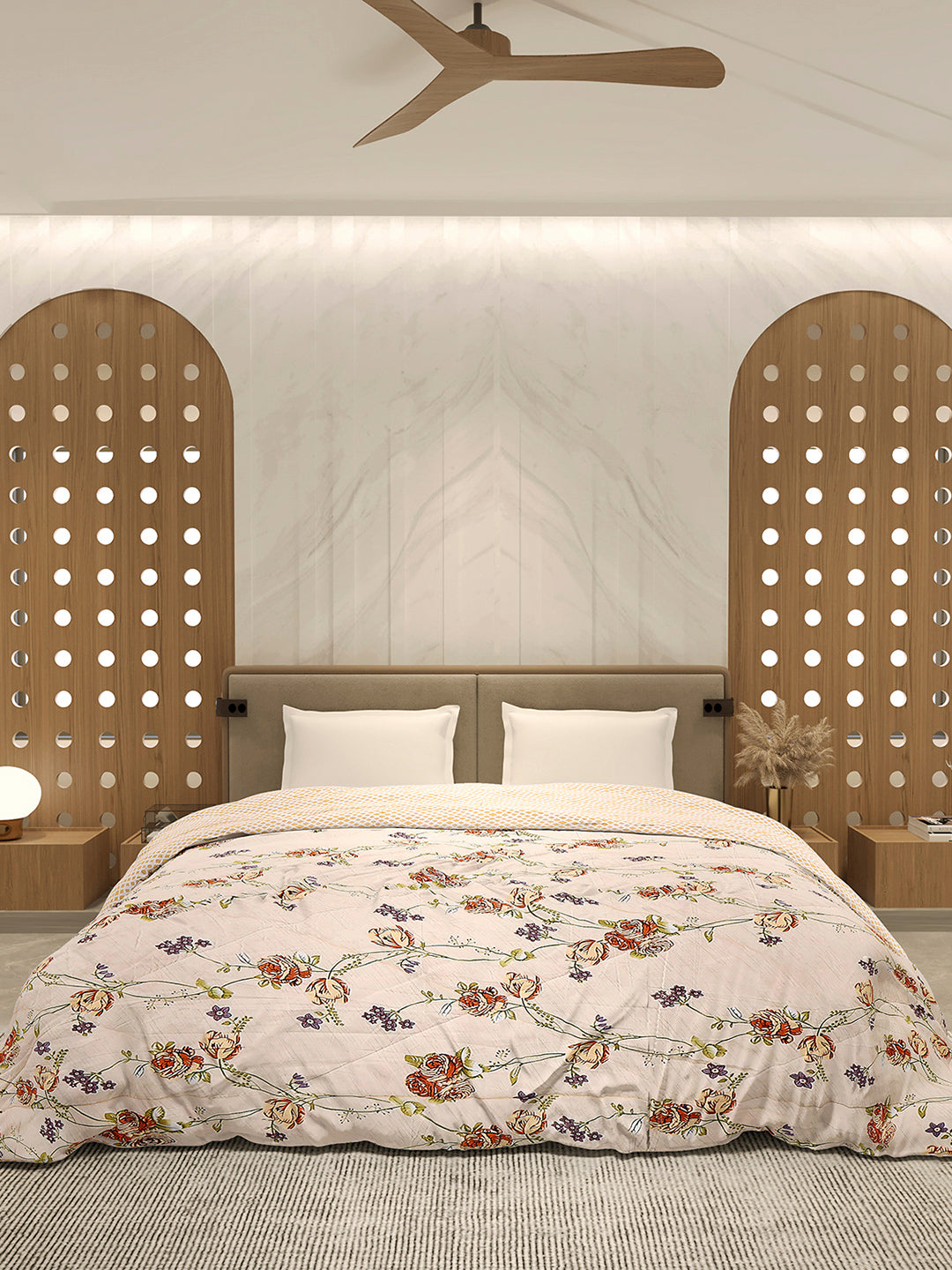 Printed Double Bed 3 Ply Comforter for AC Room - (Sanskriti)