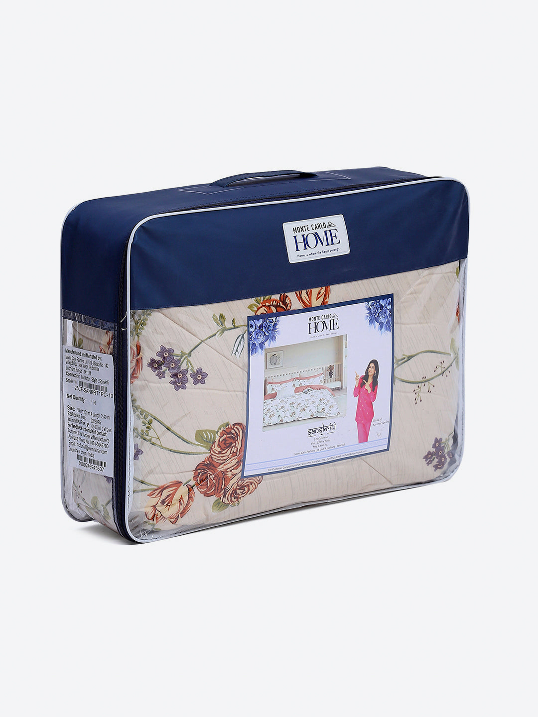 Printed Double Bed 3 Ply Comforter for AC Room - (Sanskriti)