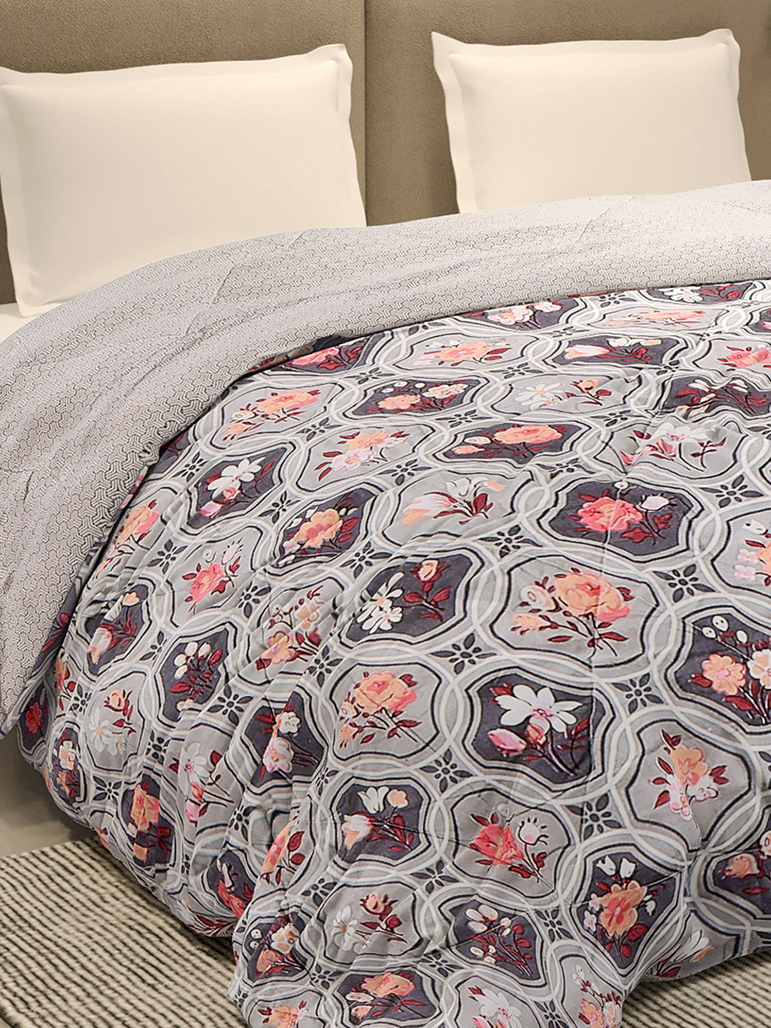 Printed Double Bed 3 Ply Comforter for AC Room - (Sanskriti)