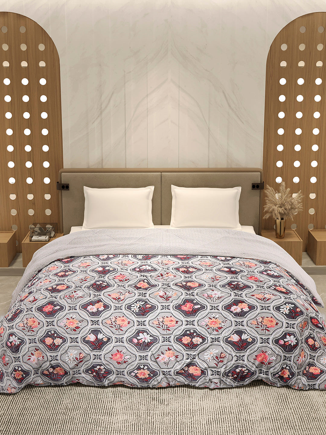 Printed Double Bed 3 Ply Comforter for AC Room - (Sanskriti)