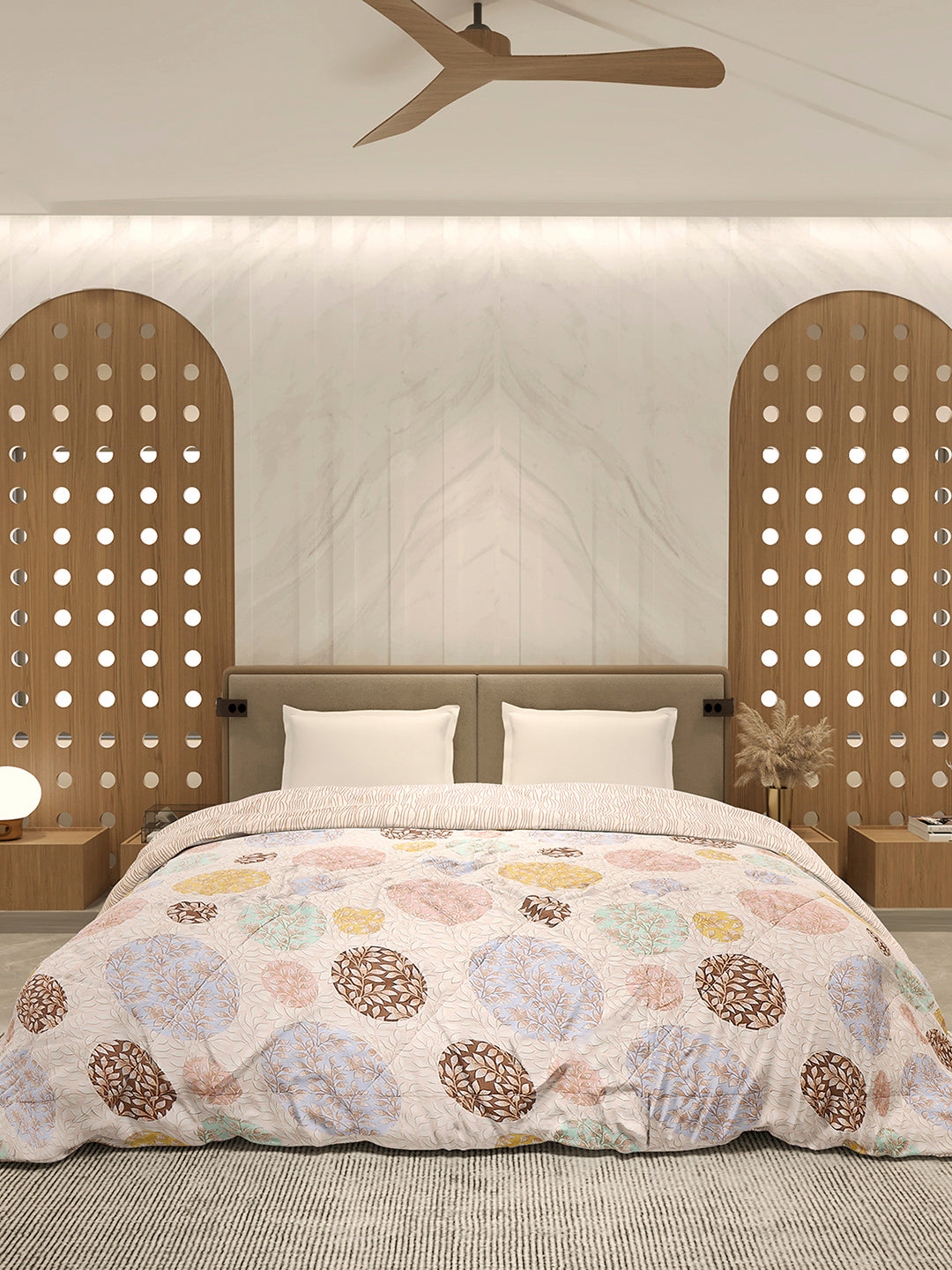 Printed Double Bed 3 Ply Comforter for AC Room - (Sanskriti)