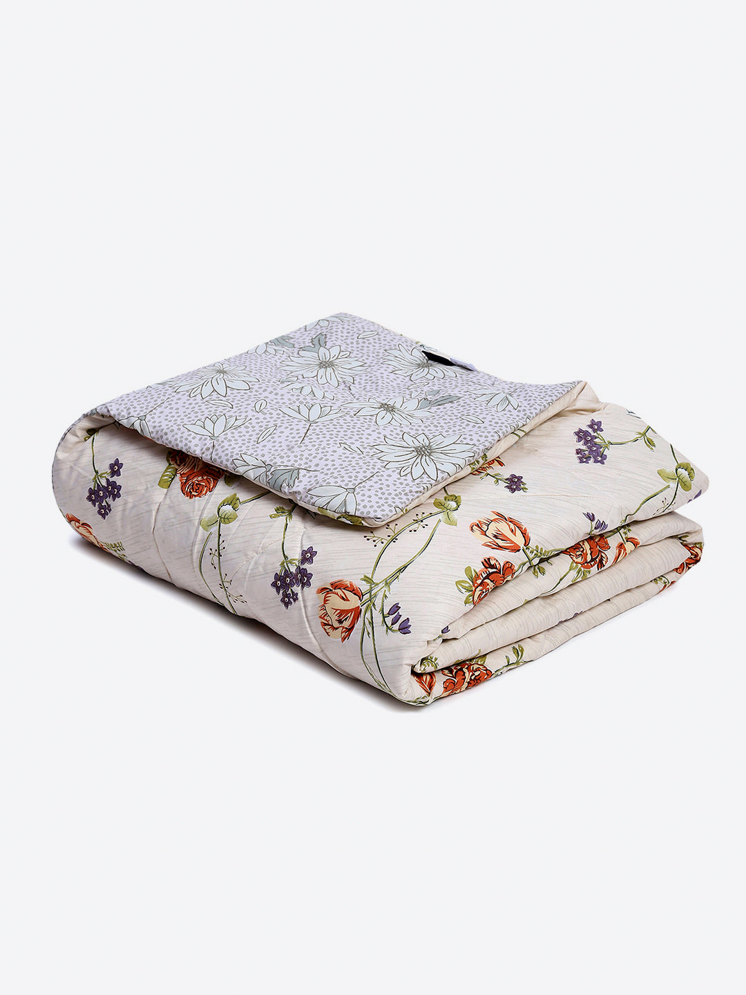 Printed Double Bed 130 GSM 4 Pc Bedding Set (1 Bedsheet, 1 AC Comforter & 2 Pillow Cover)