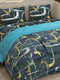 Printed Double Bed 130 GSM 4 Pc Bedding Set (1 Bedsheet, 1 AC Comforter & 2 Pillow Cover)